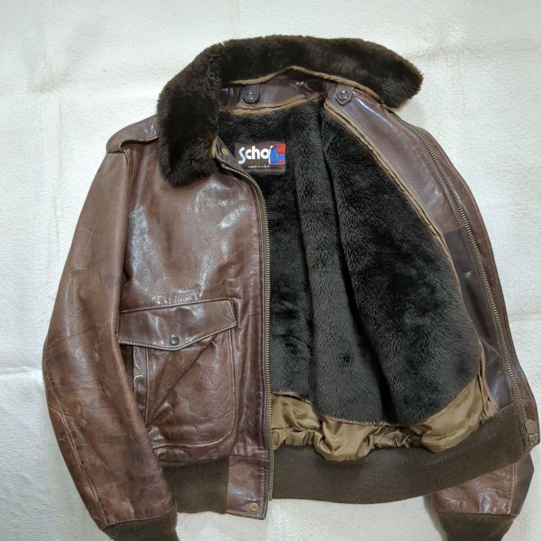 SCHOTT G-1 牛革 レザージャケット ボアライナー フライトジャケット