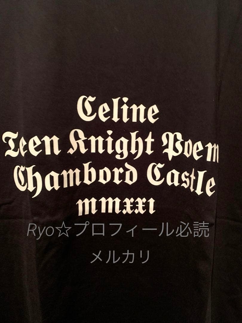 希少 CELINE ロゴプリント Tシャツ ブラック セリーヌ