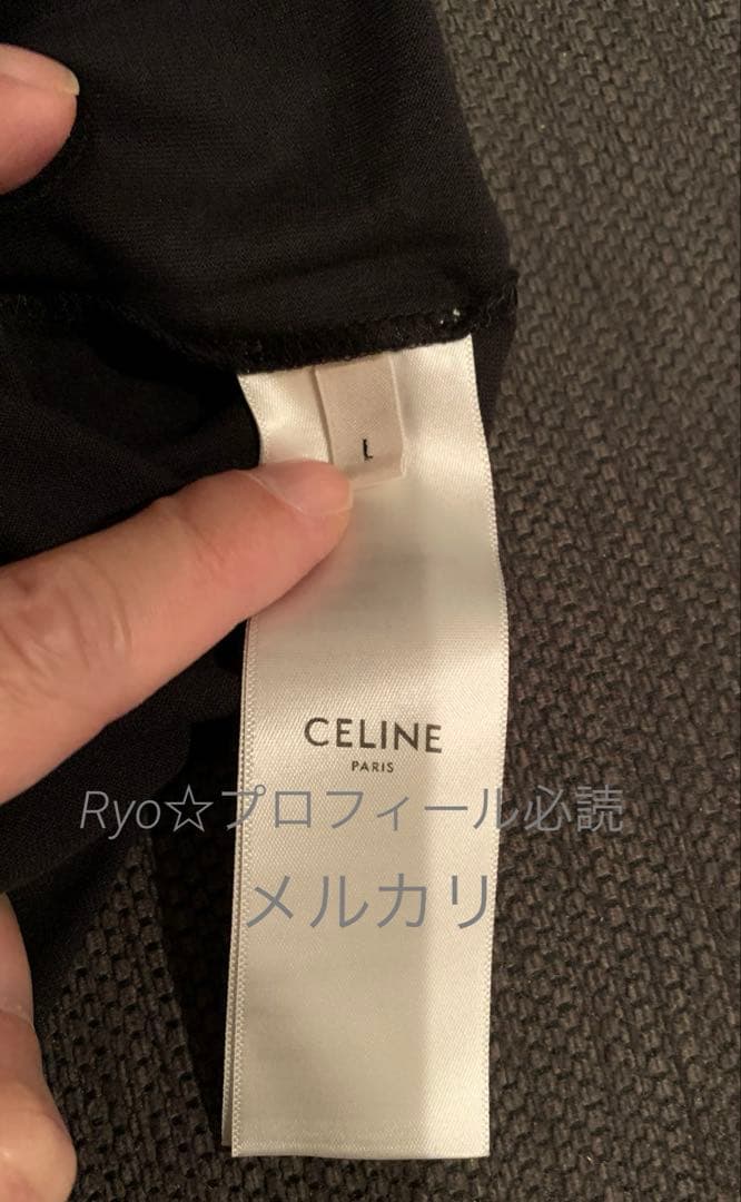 希少 CELINE ロゴプリント Tシャツ ブラック セリーヌ