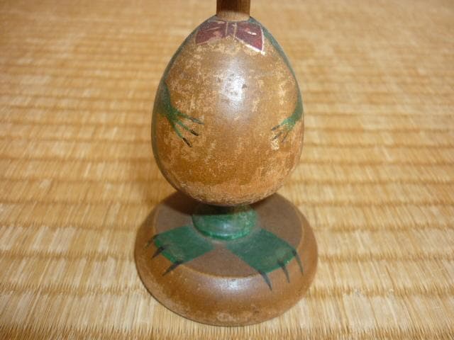 極希少 昭和30年代◆コーワ（興和）パイプをくわえる木製首振りカエル コロちゃん