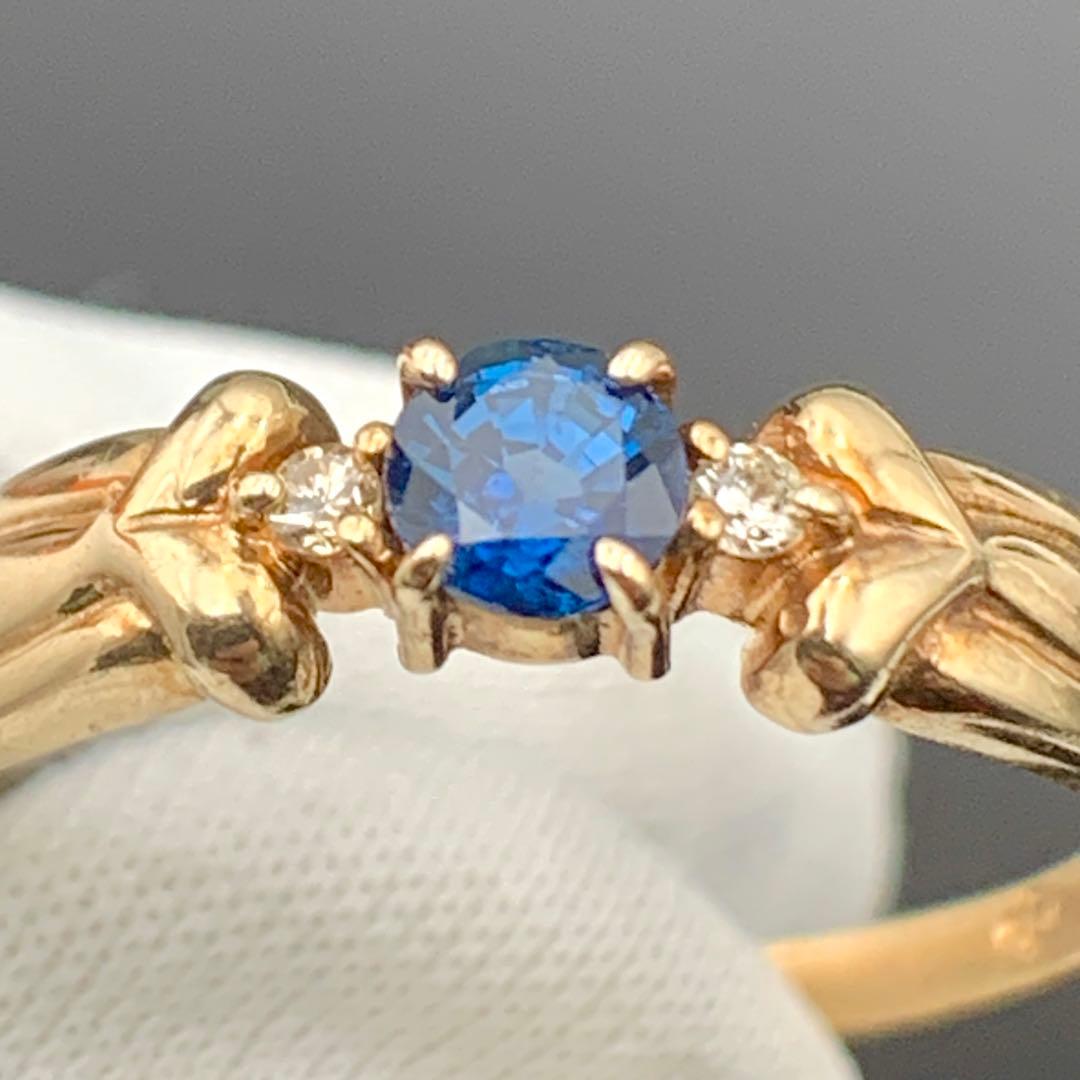 ジュエリーマキ　K9 サファイア ダイヤ 11号 レディースリング　ゴールド