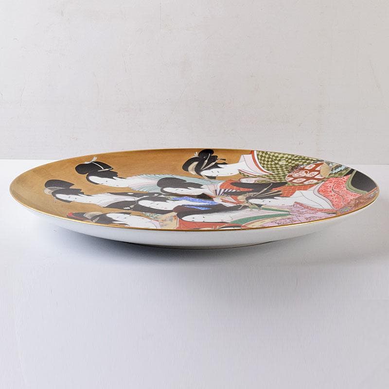 ノリタケ　スタジオコレクション　金彩　浮世絵　大皿　飾皿　M　7816C