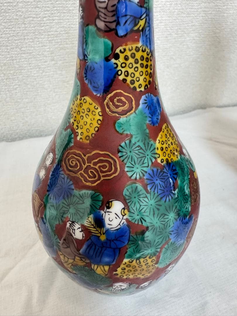 九谷庄三　木米　九谷焼花瓶　アンティーク