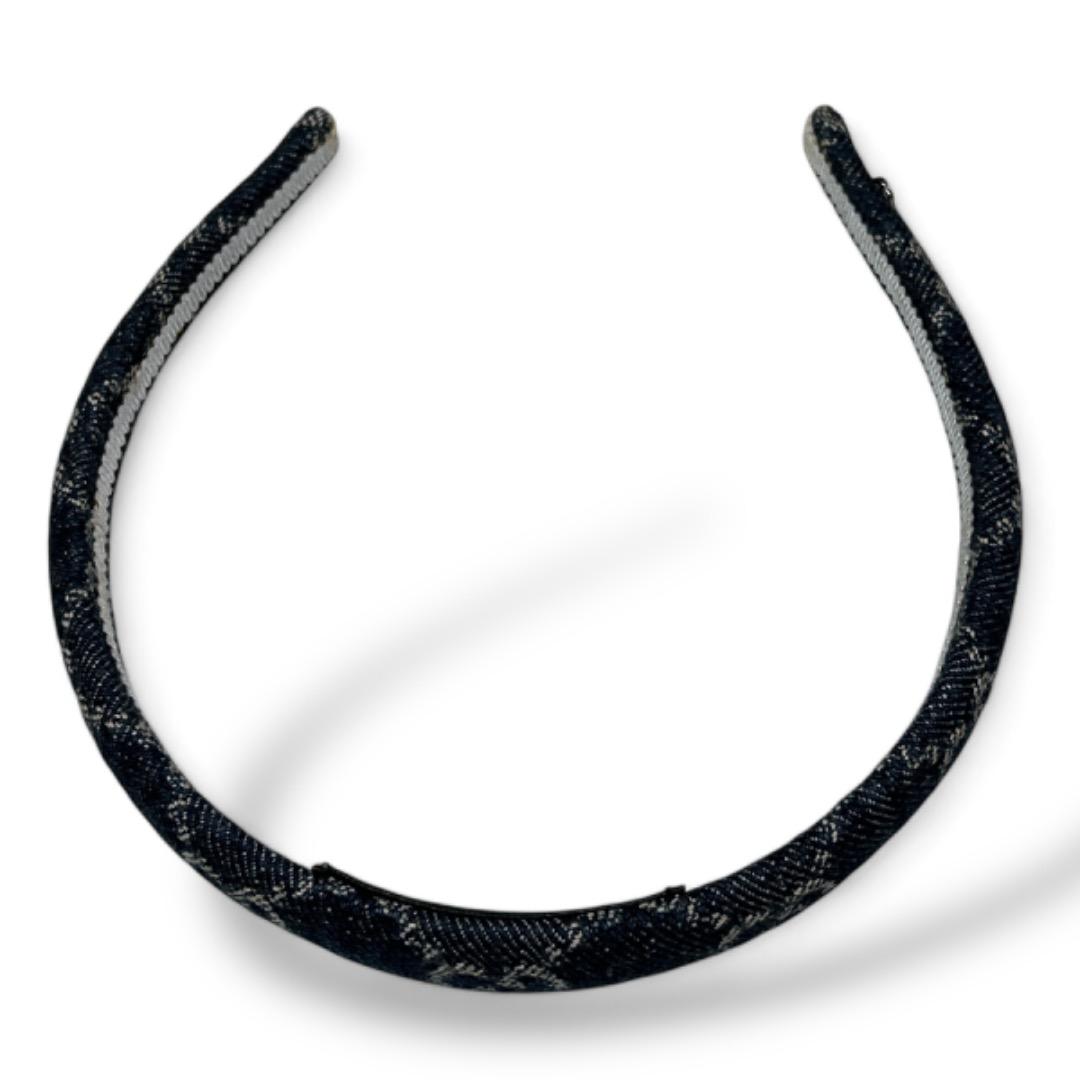 グッチ エコ ウォッシュ ド デニム ヘアバンド カチューシャ チャーム