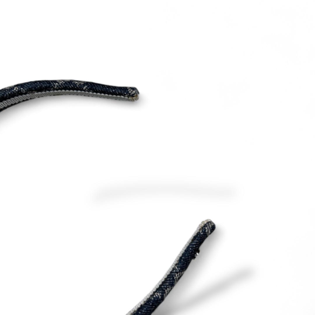 グッチ エコ ウォッシュ ド デニム ヘアバンド カチューシャ チャーム