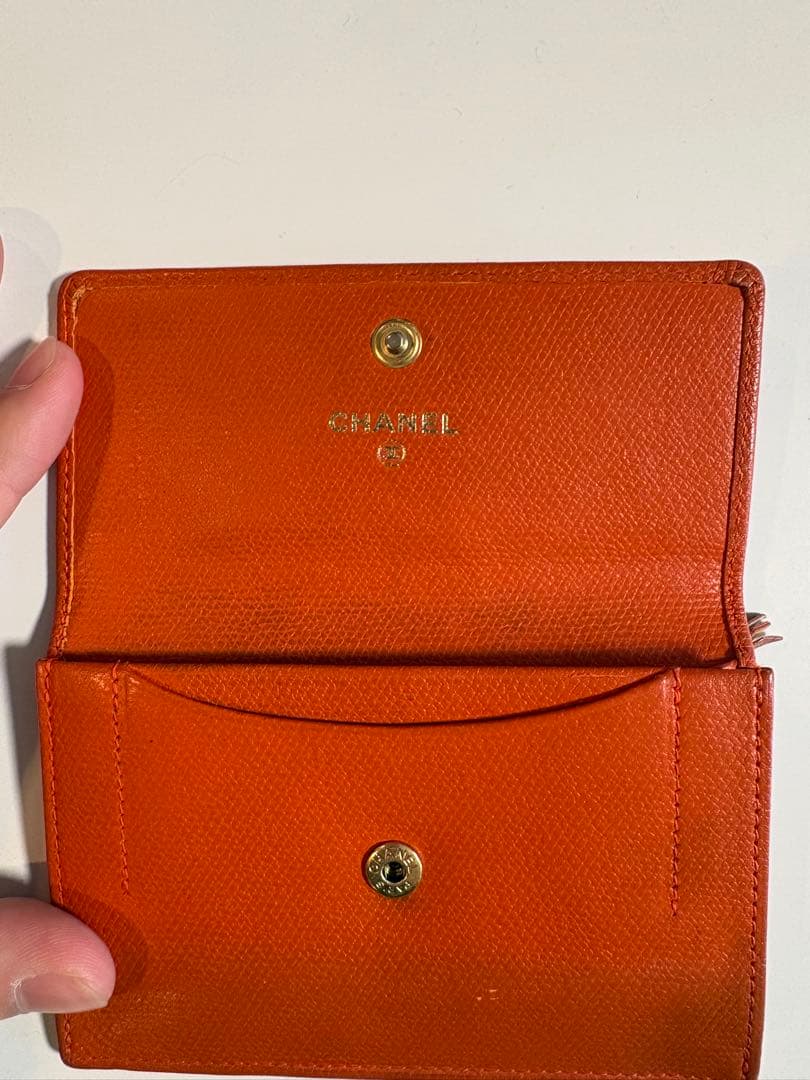 CHANEL ケース　二つ折　オレンジ