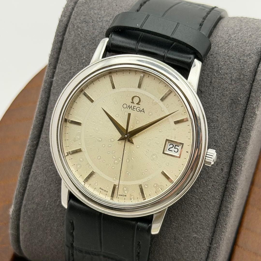 【超希少】オメガ　クォーツ　4810.31 ホワイト　デイト　美品　ベルト新品