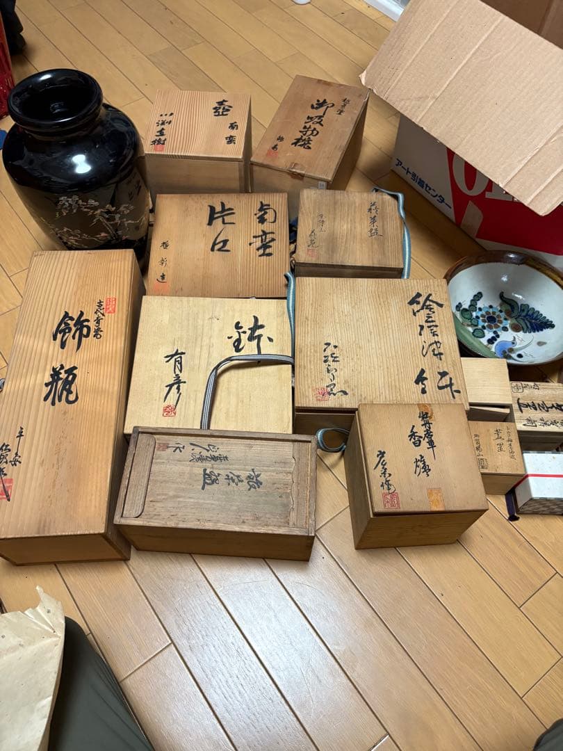 骨董品まとめ売り桐箱共箱
