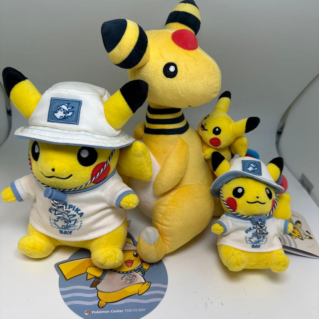 ぬいぐるみ デンリュウ　ピカチュウ　マリル ポケモンセンタートウキョーベイR