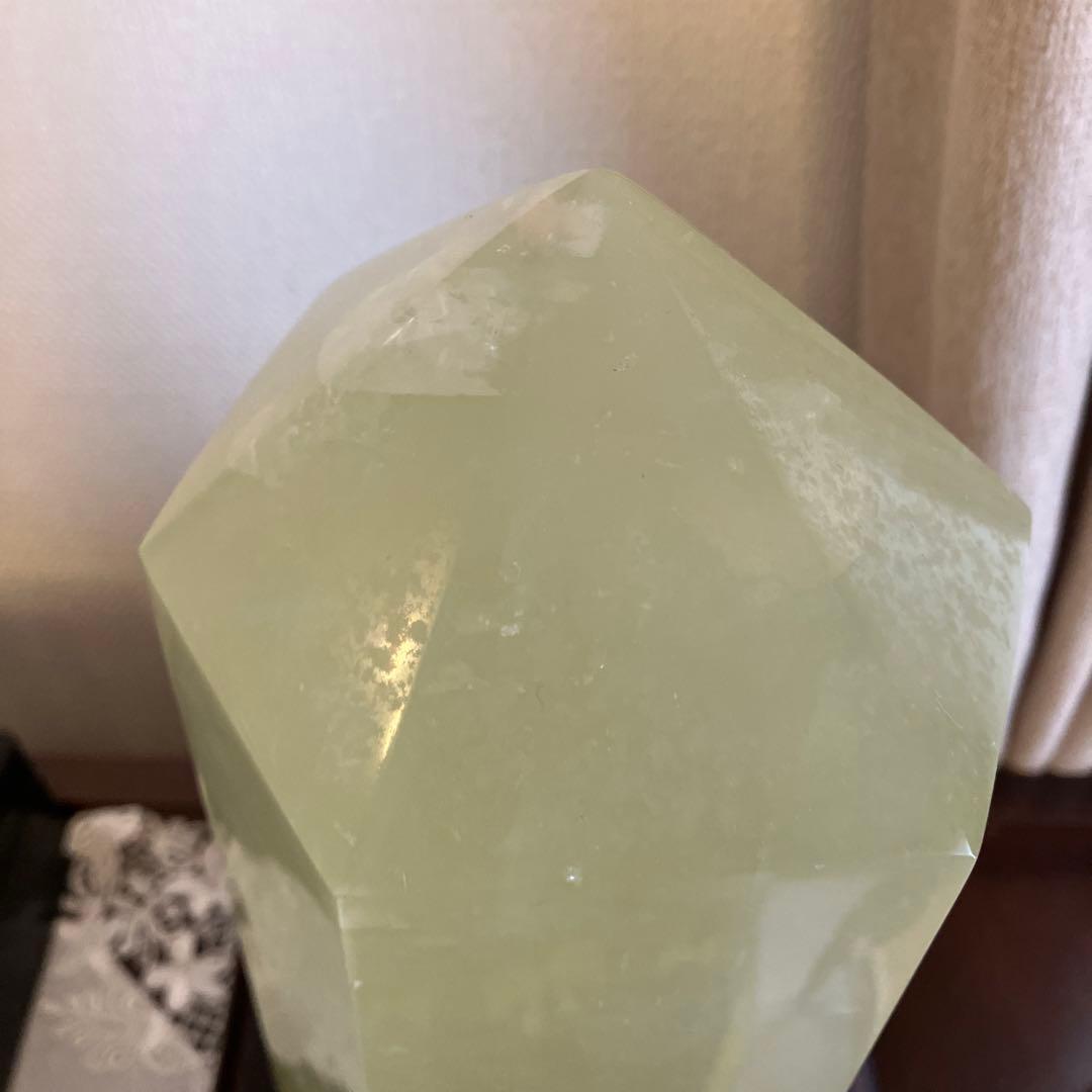 黄水晶　原石　石柱