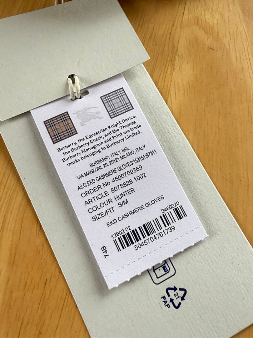 BURBERRY カシミヤ 手袋