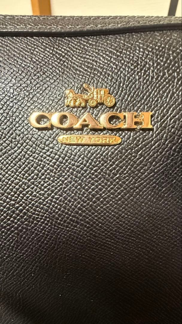 COACH ブラックレザー ハンドバッグ