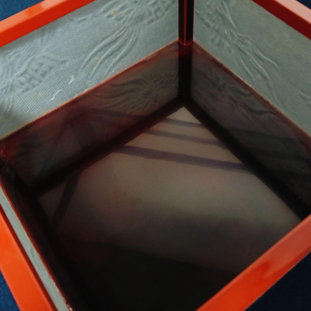 AL59 茶道具 圓能斎好 蛍籠 炭斗 炭点前 内側朱 鳳凰透し 紙箱