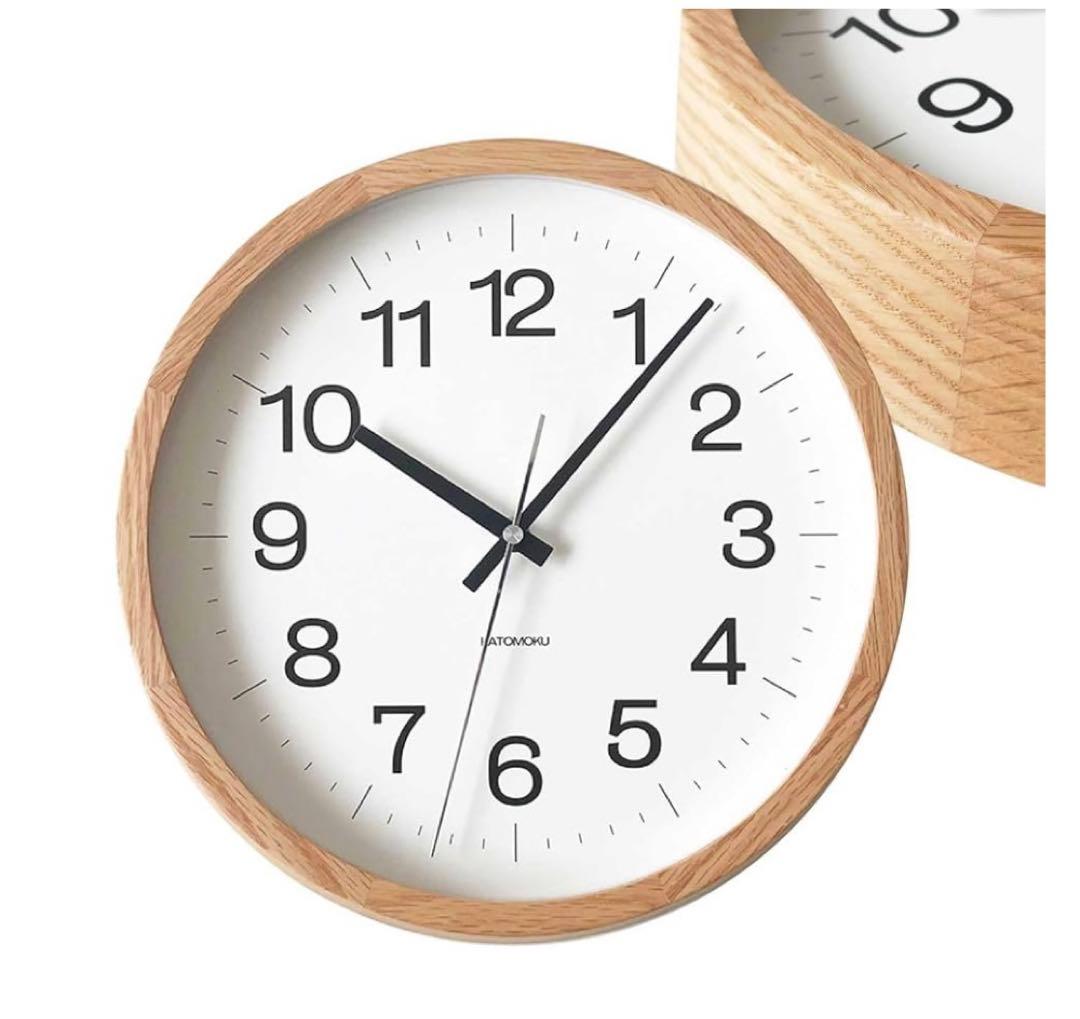 新品　KATOMOKU SKP電波時計　掛け時計 連続秒針 直径30.6cm