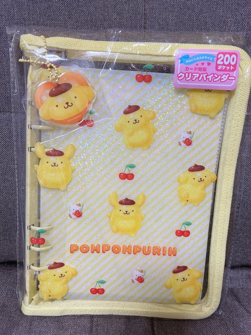 サンリオ　ポムポムプリン　クリアバインダー　シール帳　シールバインダー