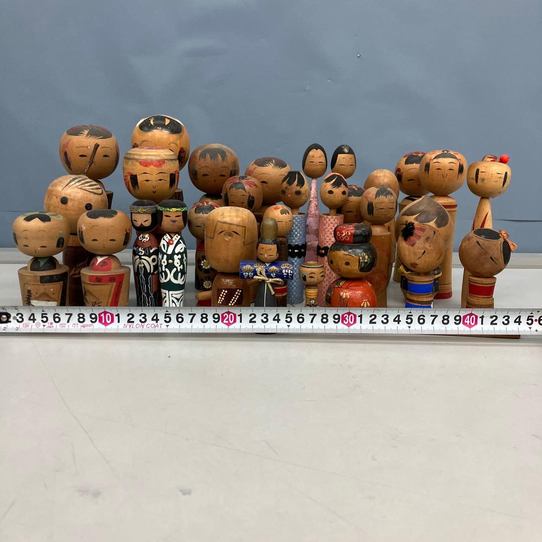 D-3 こけし まとめ売り 創作こけし 民芸品 郷土玩具 木彫り人形 昭和レトロ
