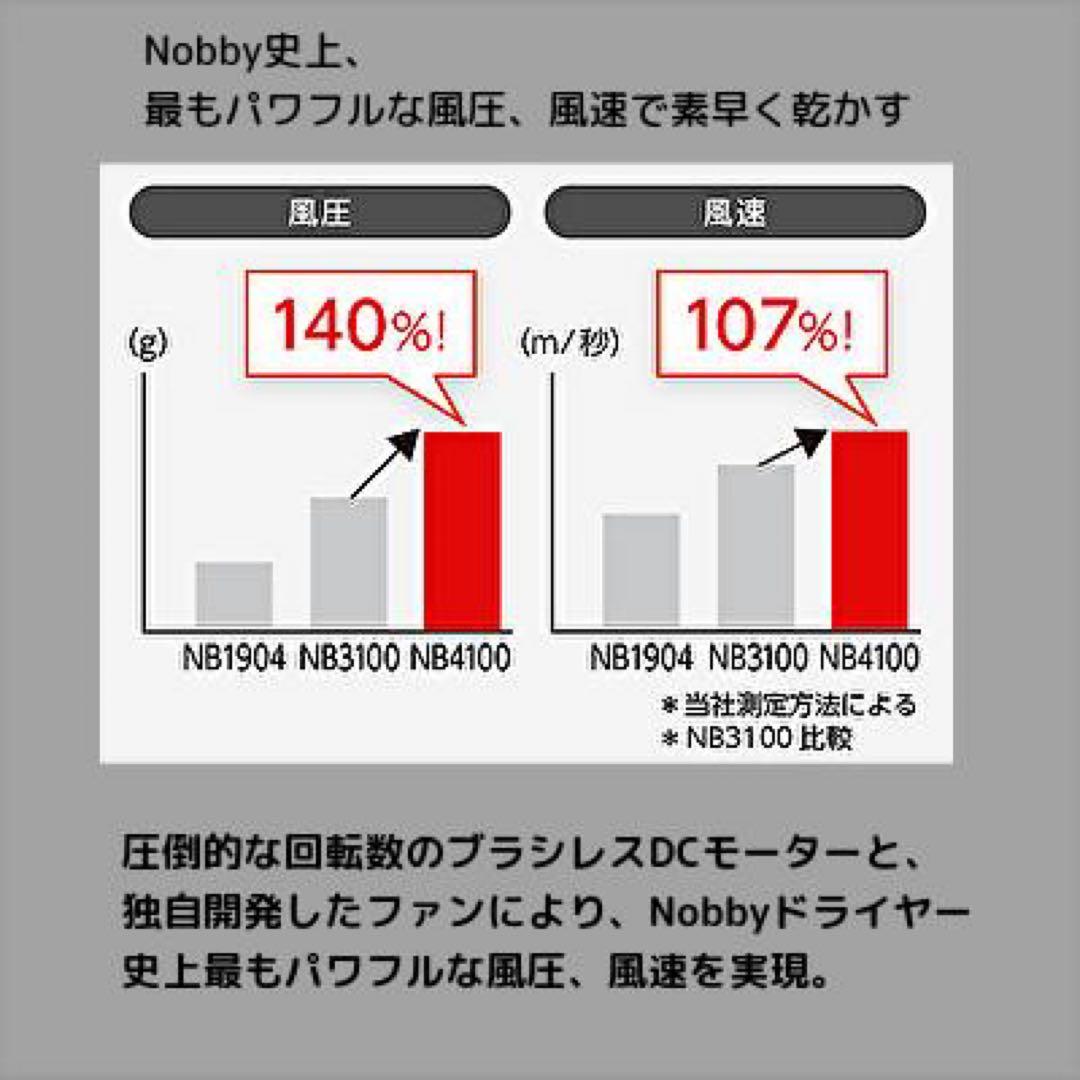 【正規品】 Nobby（ノビー）NB4100 白 マイナスイオンドライヤー