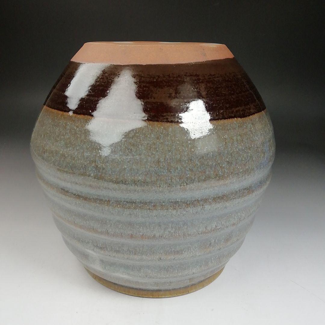 Ｗ６２　水指　『捻貫　水指』『西尾香舟 造』　共箱　茶道具