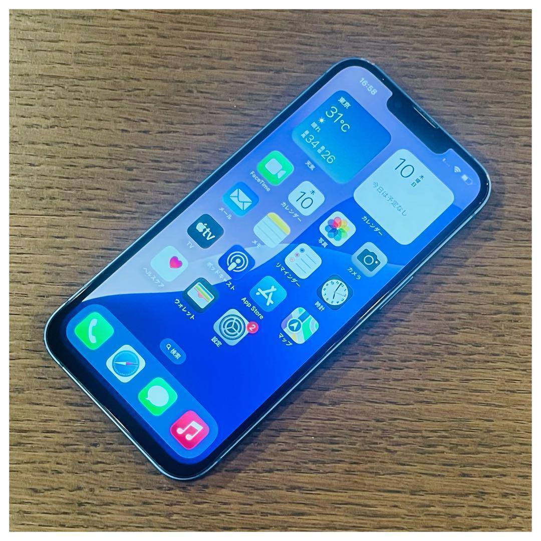 【美品】iPhone13 本体 ブルー 128GB SIMフリー 本体 スマホ