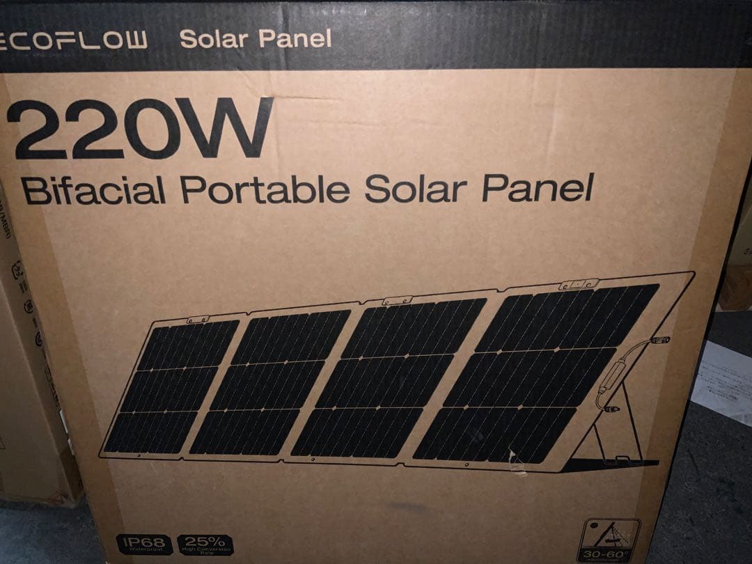 新品未使用箱不良　エコフロー220W両面ソーラーパネルEFSOLAR220W-N
