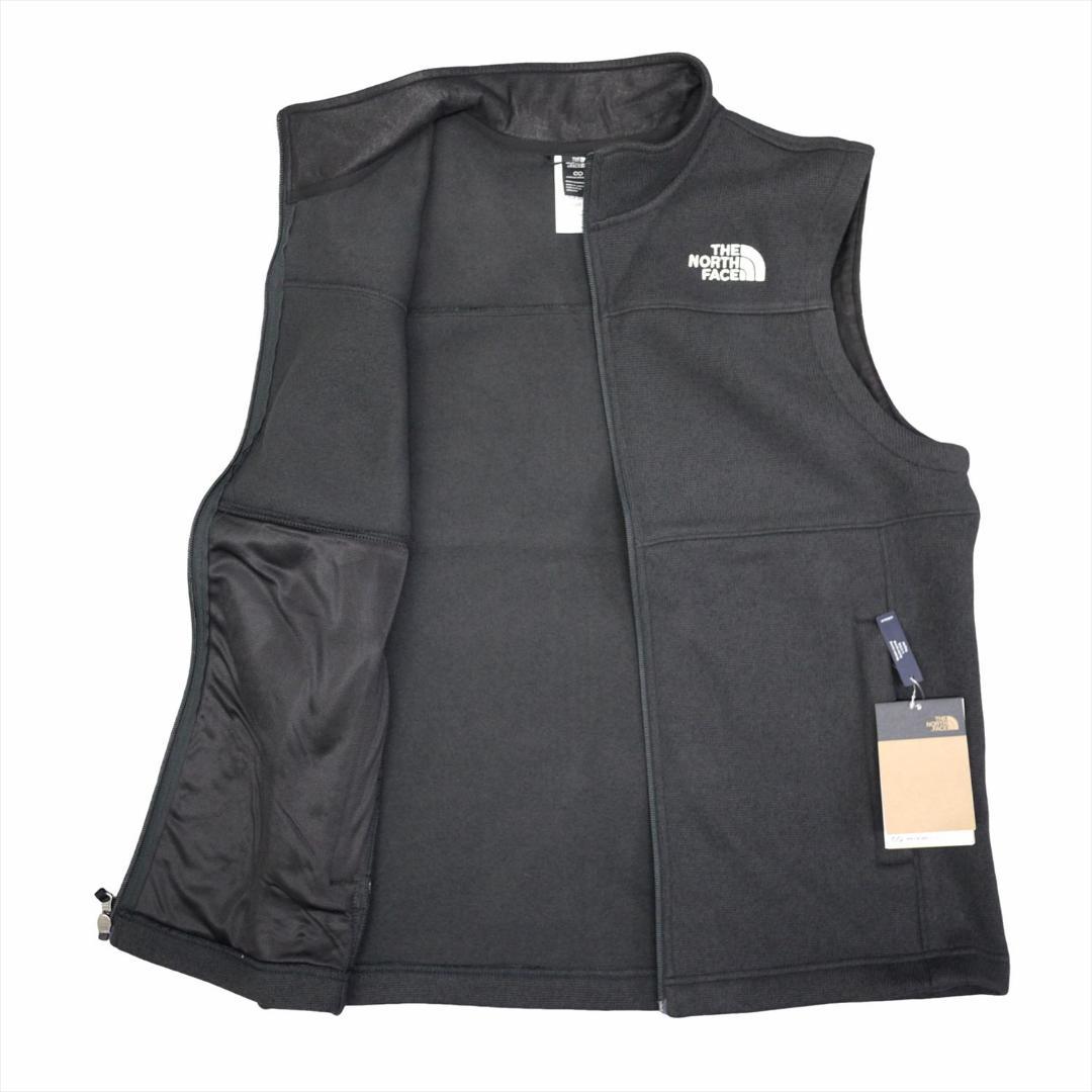 US限定 ノースフェイス フルジップ ベスト XXL 肉厚 ニット 裏フリース