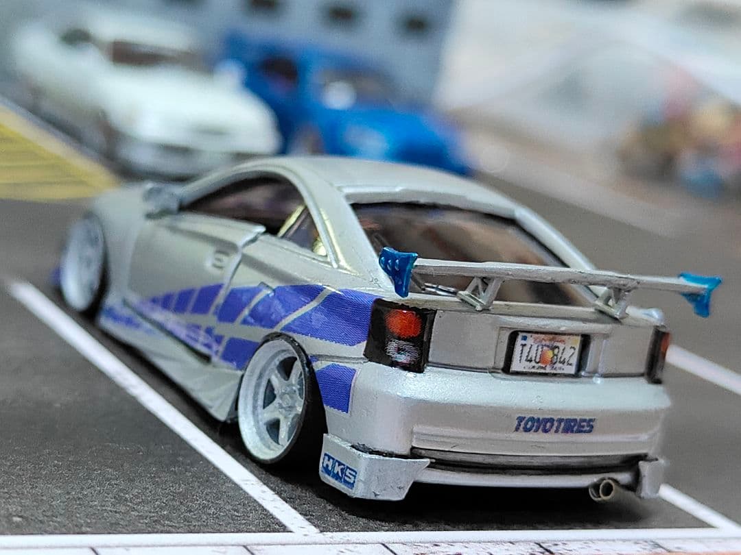 トミカ改造 トヨタ セリカ フルエアロ ワイスピ仕様 ☆深リム ☆ホットウィール