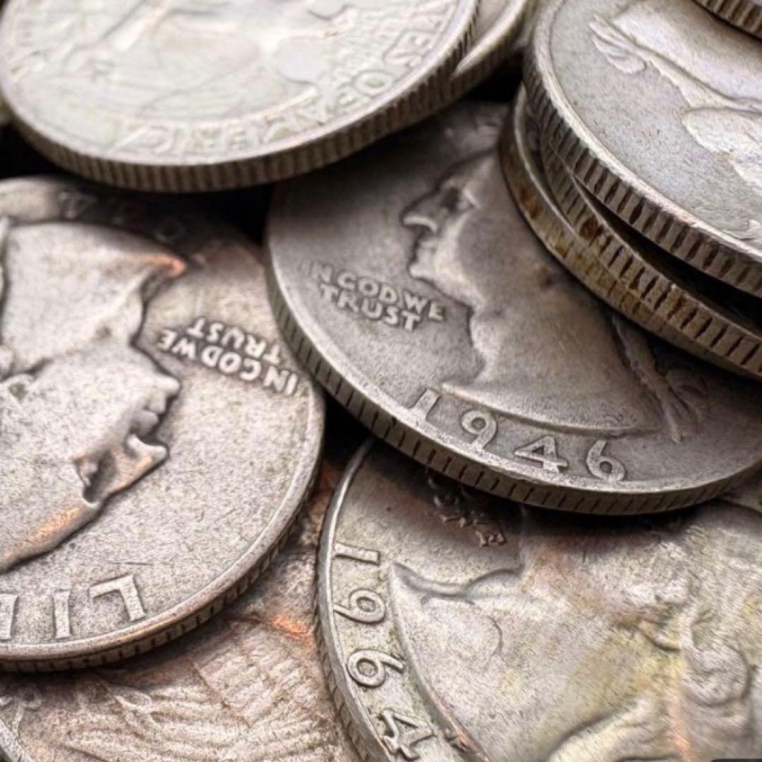 Bクォーターダラー ドル 30枚 1964年以前 アメリカ銀貨 25セント