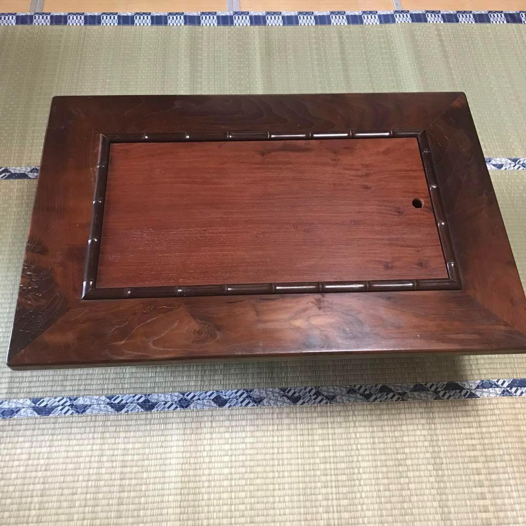 希少レア❀火鉢 卓上 テーブル ちゃぶ台 机 木製 銅板 民芸家具 五徳 天然木