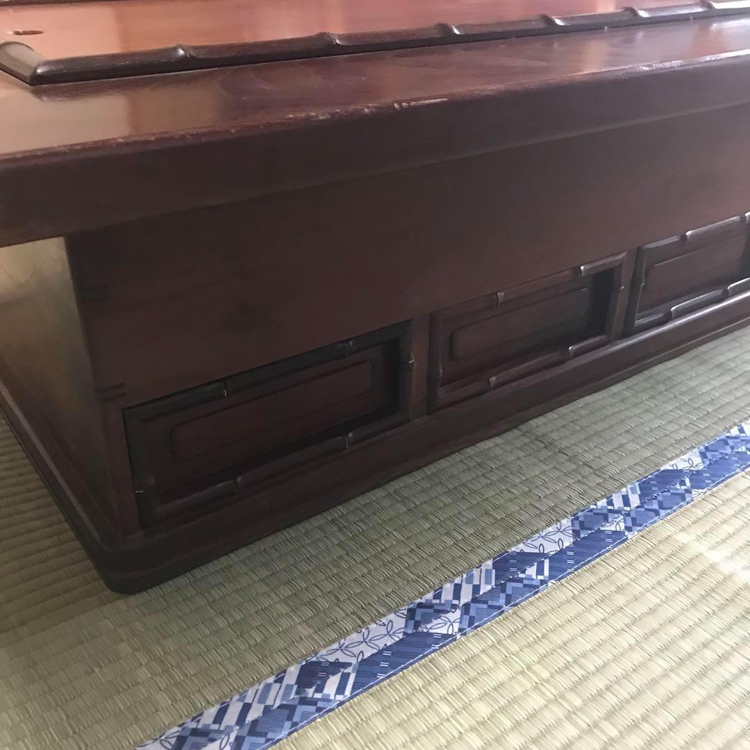 希少レア❀火鉢 卓上 テーブル ちゃぶ台 机 木製 銅板 民芸家具 五徳 天然木