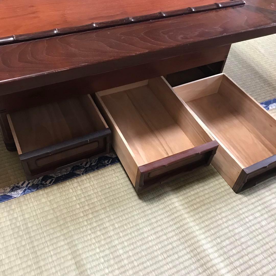 希少レア❀火鉢 卓上 テーブル ちゃぶ台 机 木製 銅板 民芸家具 五徳 天然木