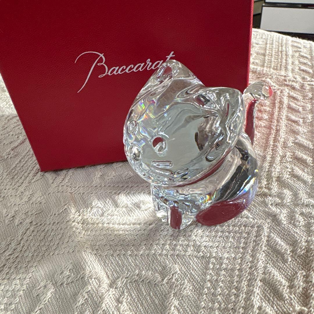 バカラ Baccarat クリスタルフィギュア　猫
