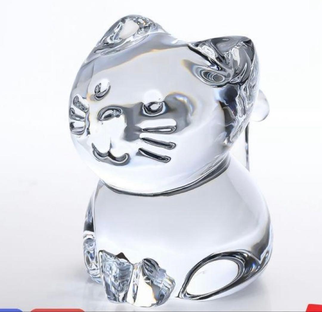 バカラ Baccarat クリスタルフィギュア　猫