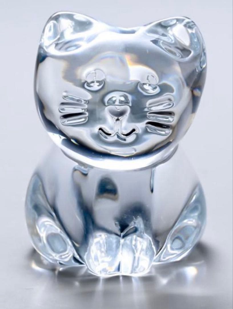 バカラ Baccarat クリスタルフィギュア　猫