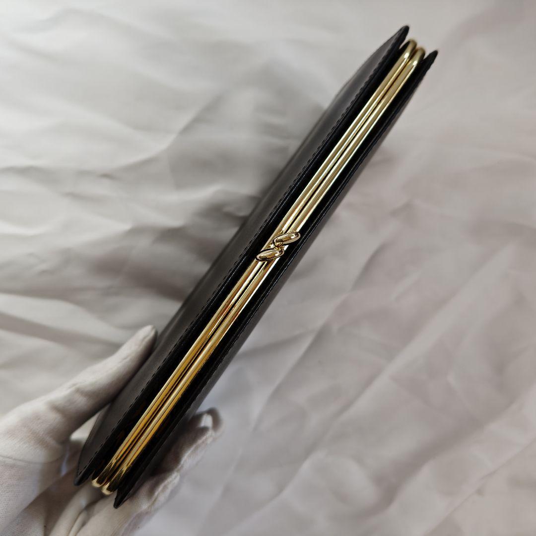 新品未使用級　ヴィヴィアンウエストウッド　長財布　オーブ　がま口　レザー