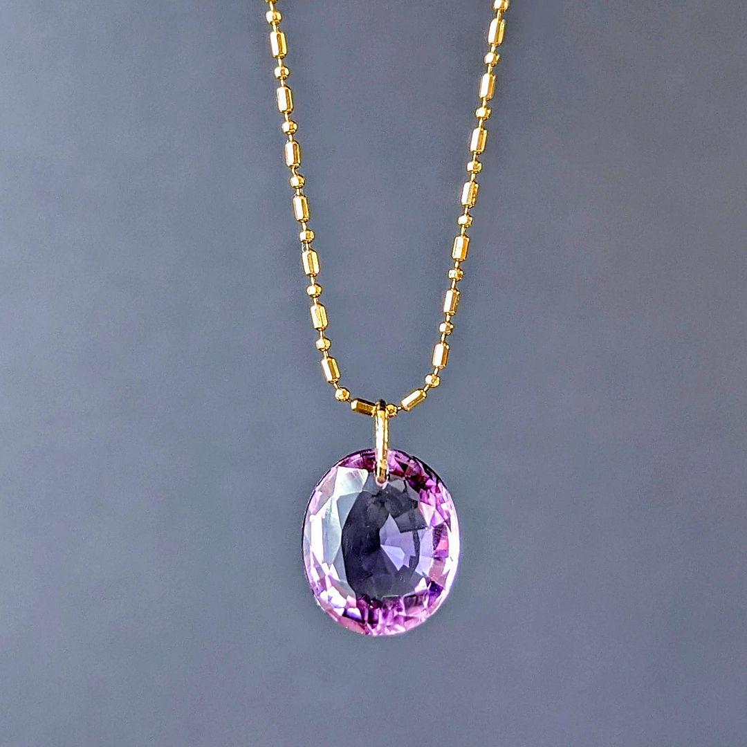 ＊N♢K18 大粒アメシスト 5.3ct チャーム ペンダントトップ