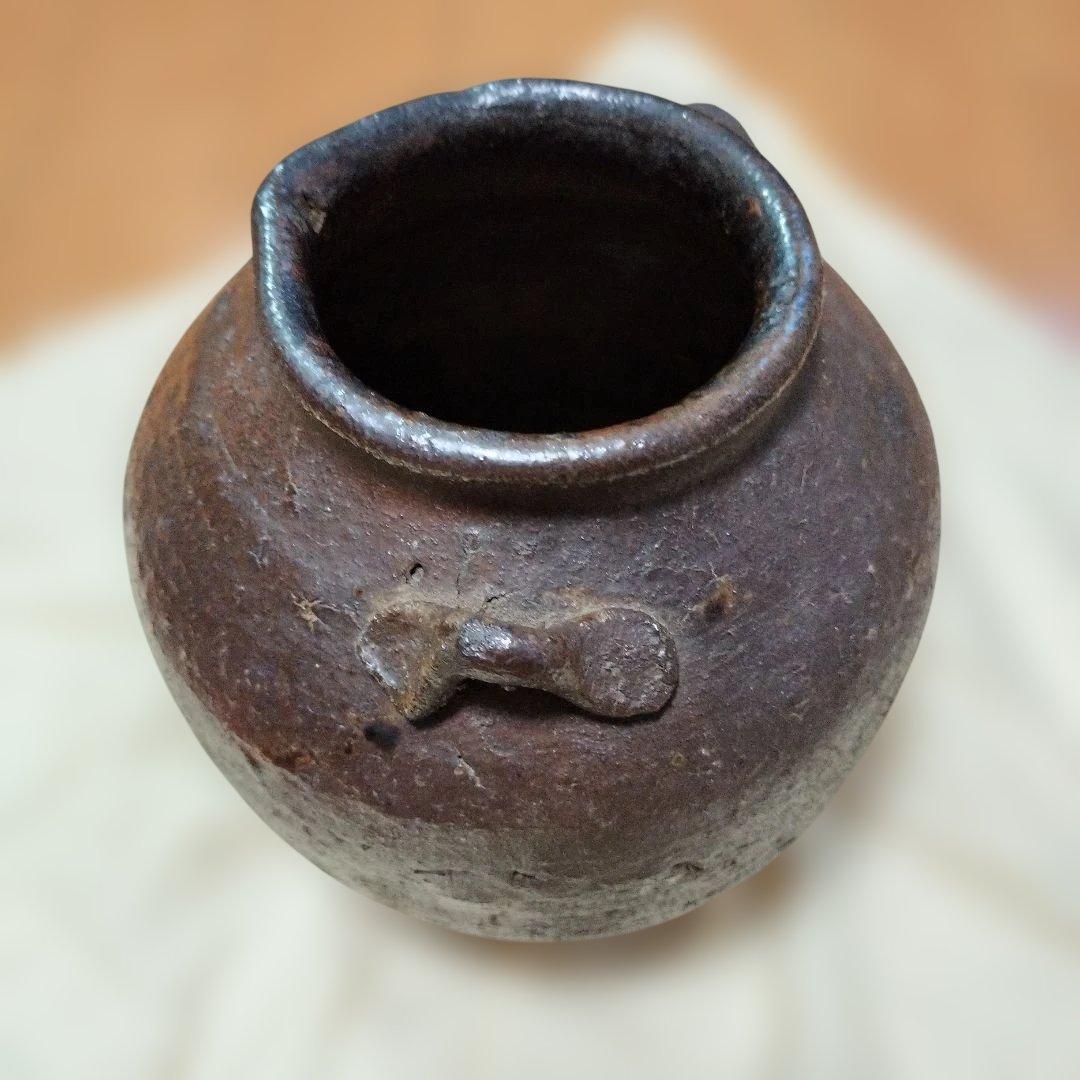 古美術　越前鉄漿壺　御歯黒壺　桃山時代　箱付き