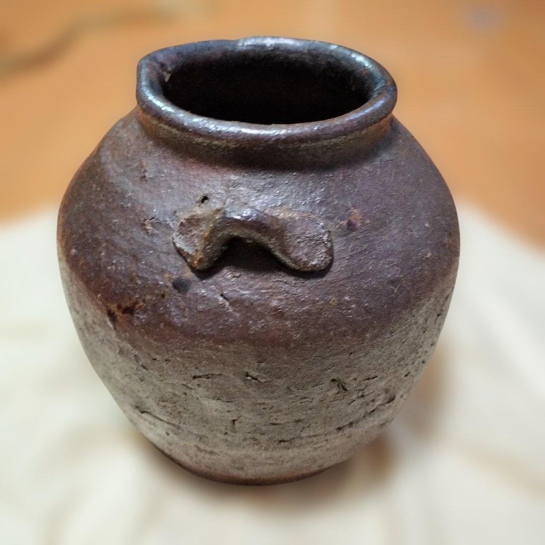 古美術　越前鉄漿壺　御歯黒壺　桃山時代　箱付き