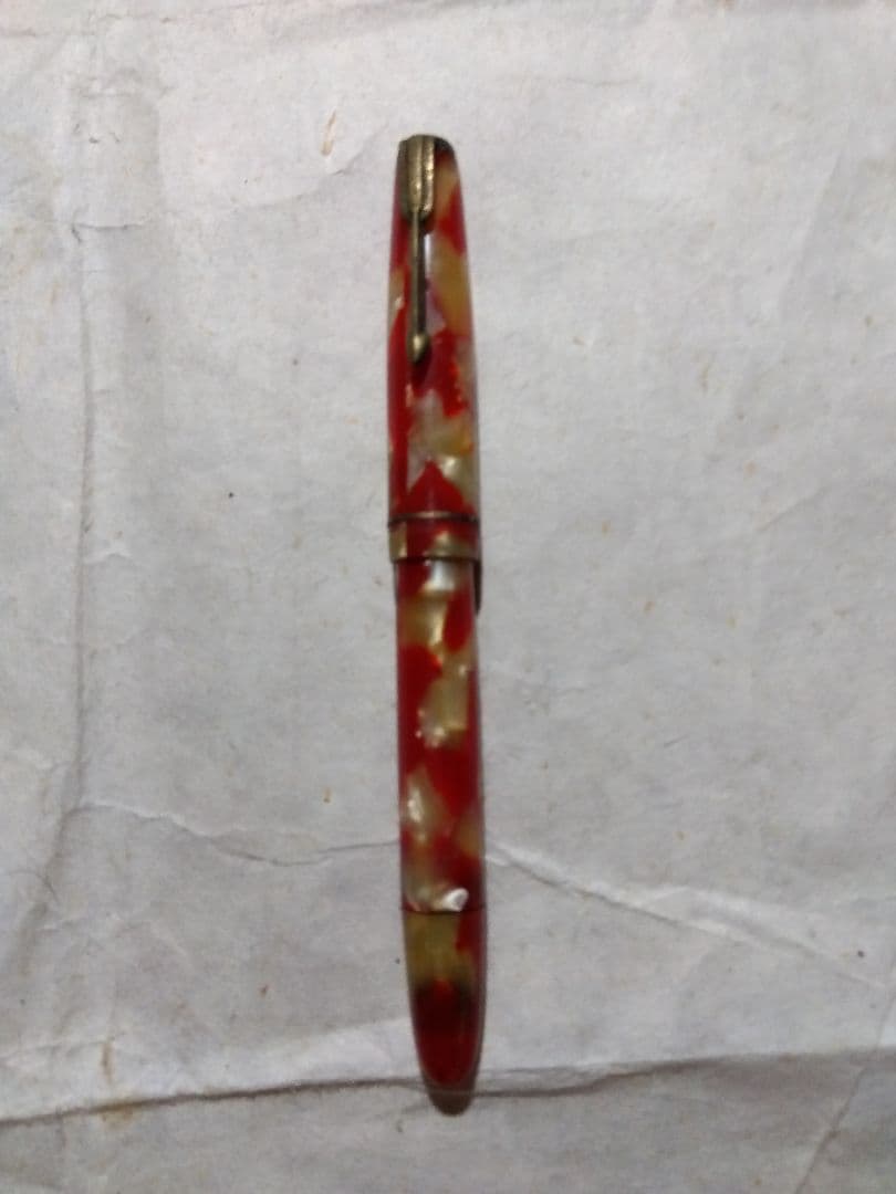 ♪レトロ万年筆　セルロイド　金魚柄