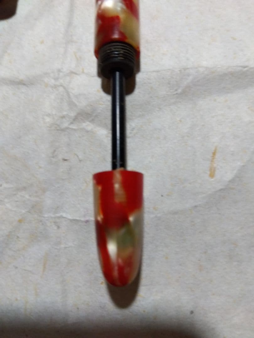 ♪レトロ万年筆　セルロイド　金魚柄