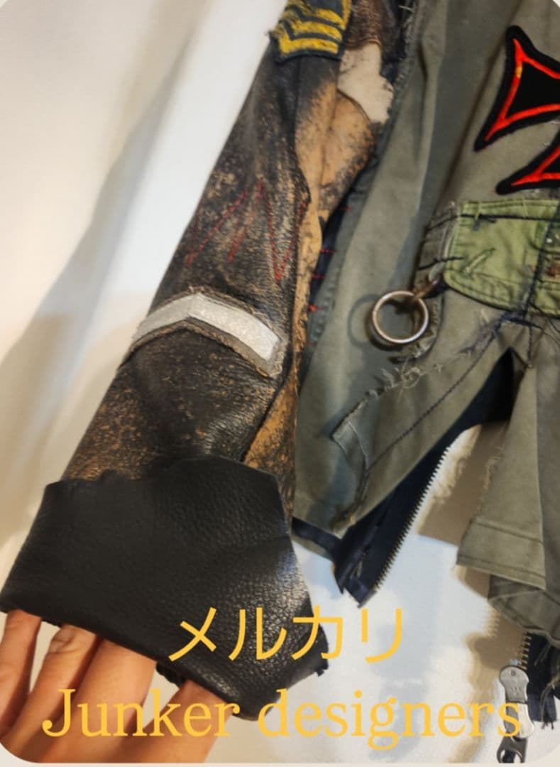 junker designers ミリタリーレザージャケットロイヤルフラッシュ