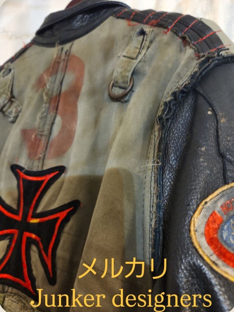 junker designers ミリタリーレザージャケットロイヤルフラッシュ