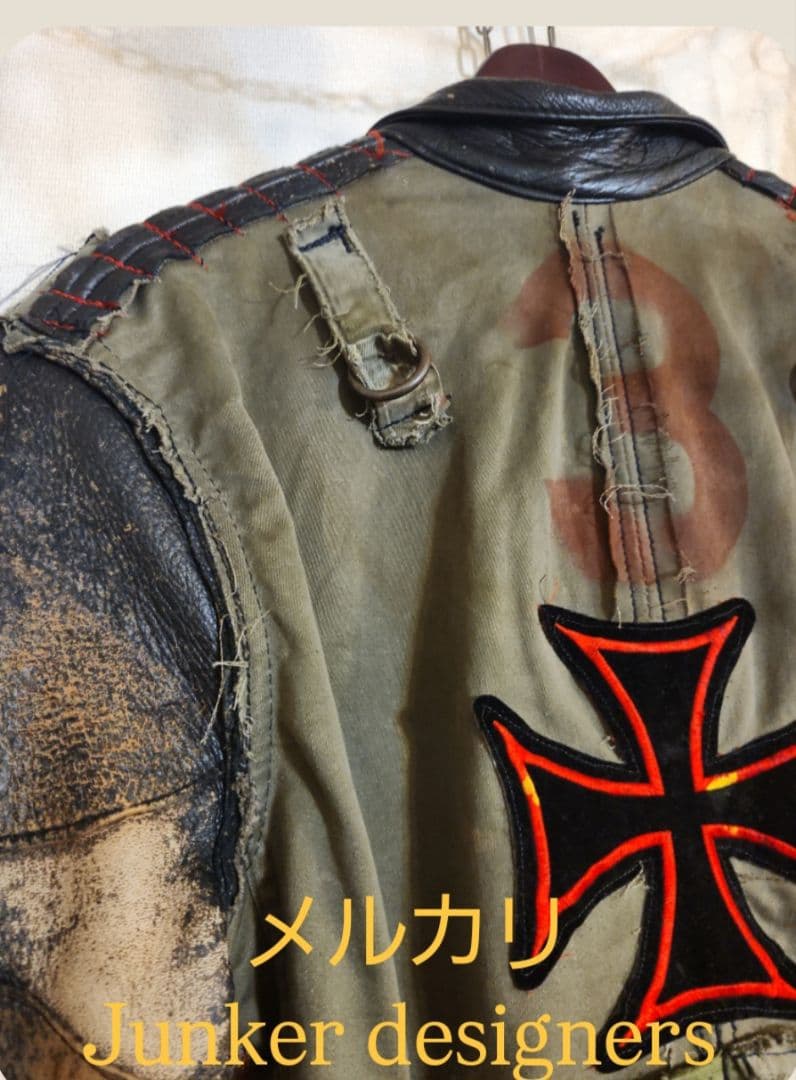 junker designers ミリタリーレザージャケットロイヤルフラッシュ