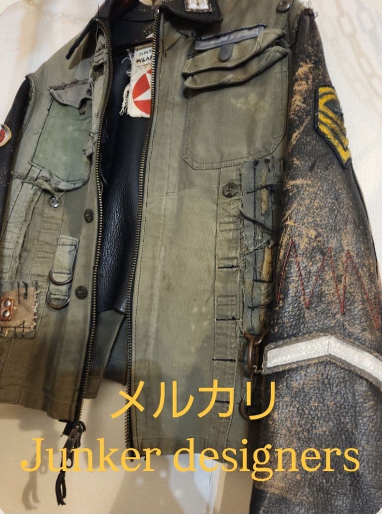 junker designers ミリタリーレザージャケットロイヤルフラッシュ