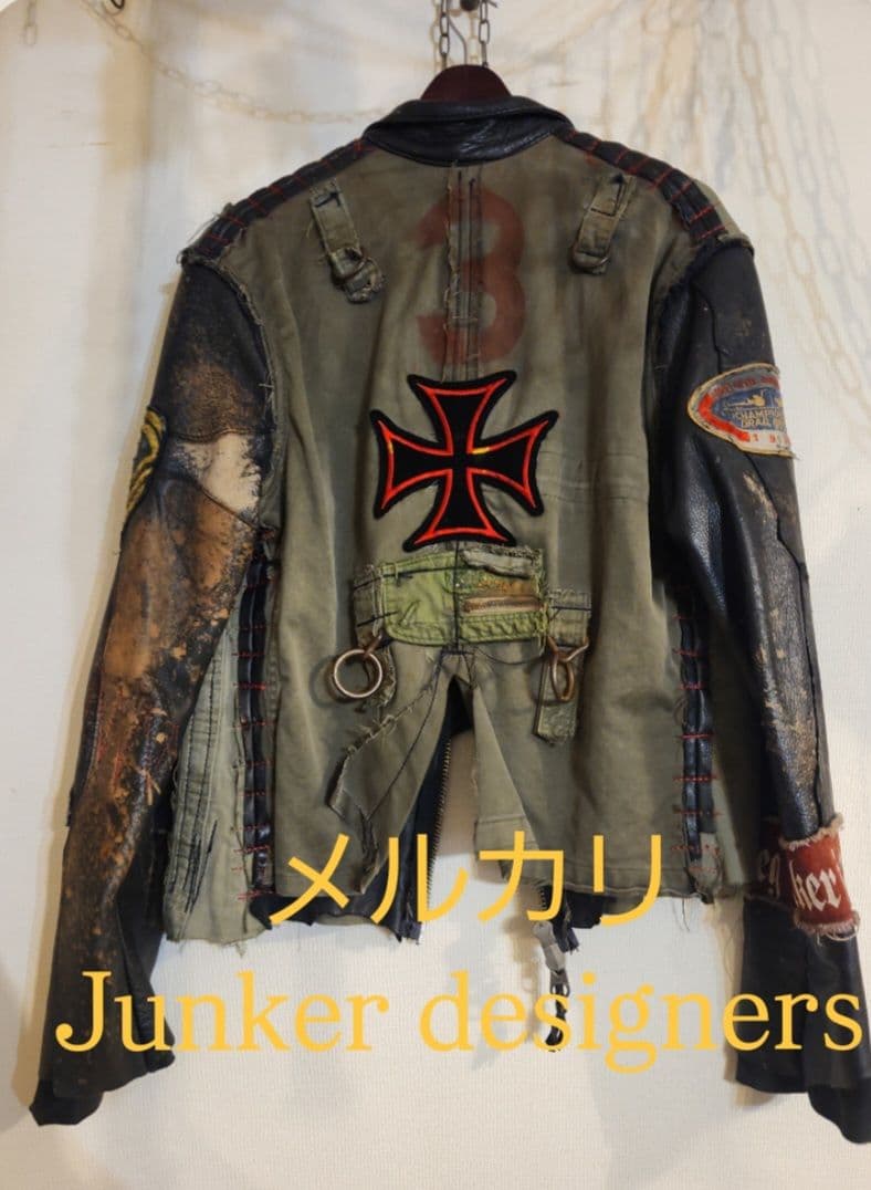 junker designers ミリタリーレザージャケットロイヤルフラッシュ