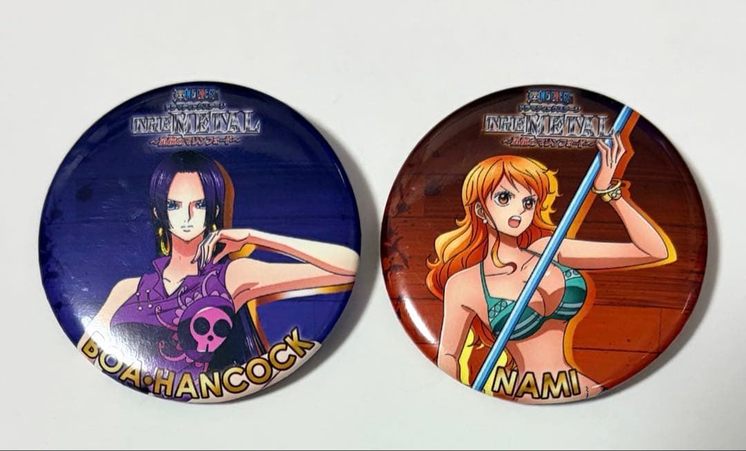 ワンピース 缶バッジ ナミ ハンコック THE L 追憶のマリンフォード