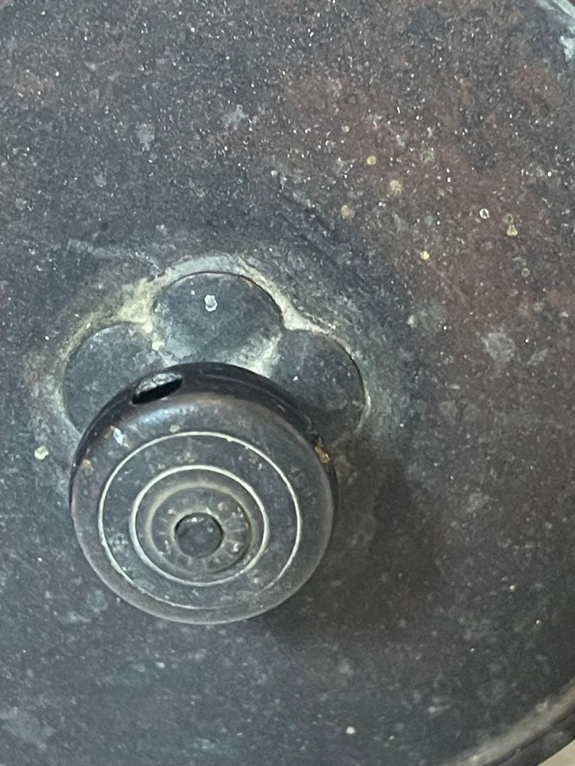 南部鉄器　亀甲文　鉄瓶　鉄釜　アンティーク　置物120