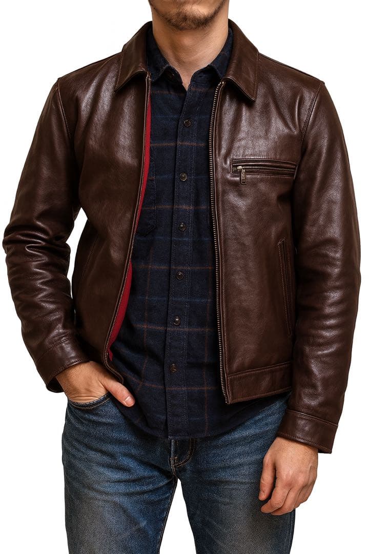 美品 フラットヘッド ホースハイド シングル ライダース レザージャケット 38