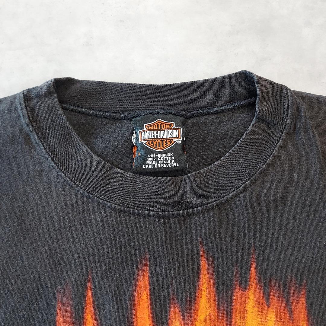 ハーレーダビッドソン ノースリーブTシャツ 00s USA製 L 黒 14742