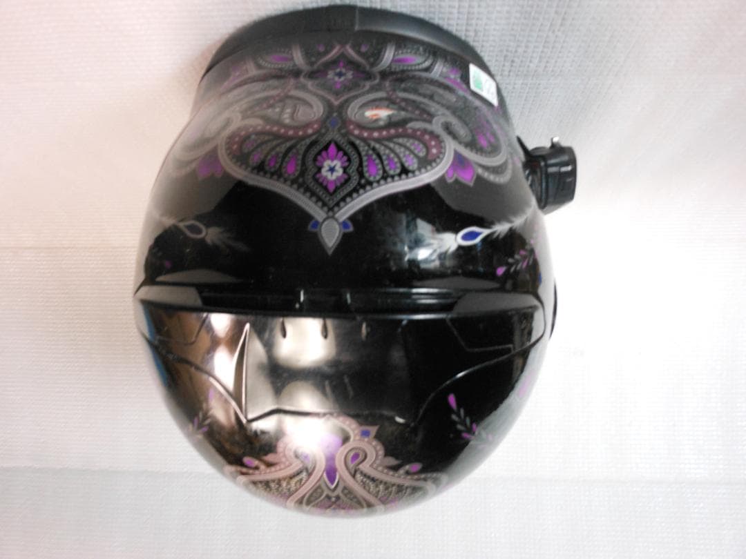 SHOEI フルフェイスヘルメット 黒/紫 ペイズリー　サイズ・S