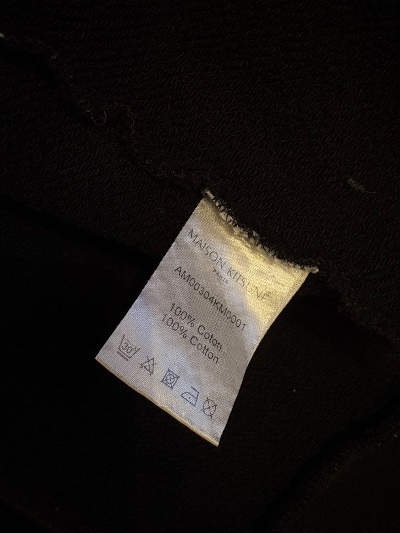 MAISON KITSUNÉ ブラック フルジップパーカー XL